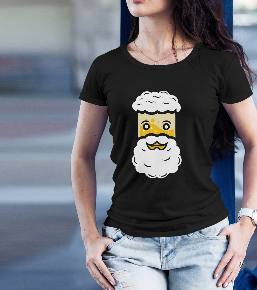Fig 1: Beerd Mug With Foamy Beard And Mustache T-Shirt