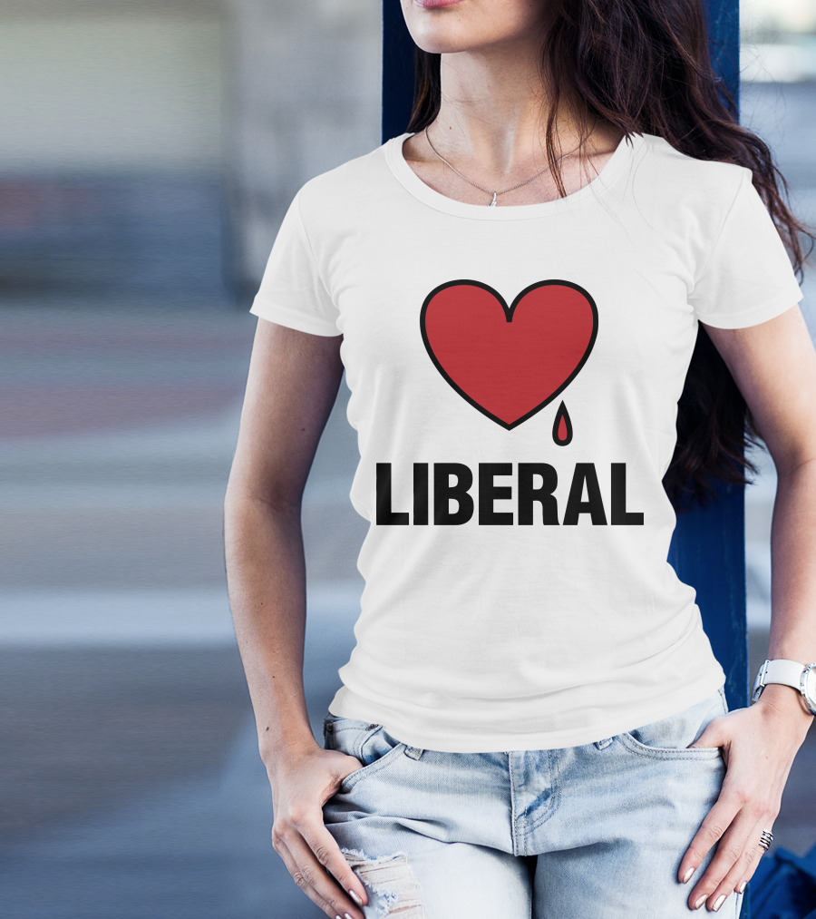 Bleeding Heart Liberal Red Heart Dripping T-Shirt