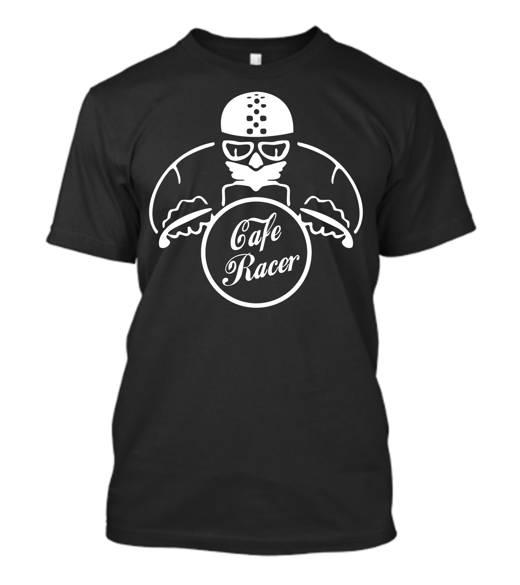 Cafe Racer Vintage Motorcycle Enthusiast Icon Wearing Helmet And Goggles T-Shirt