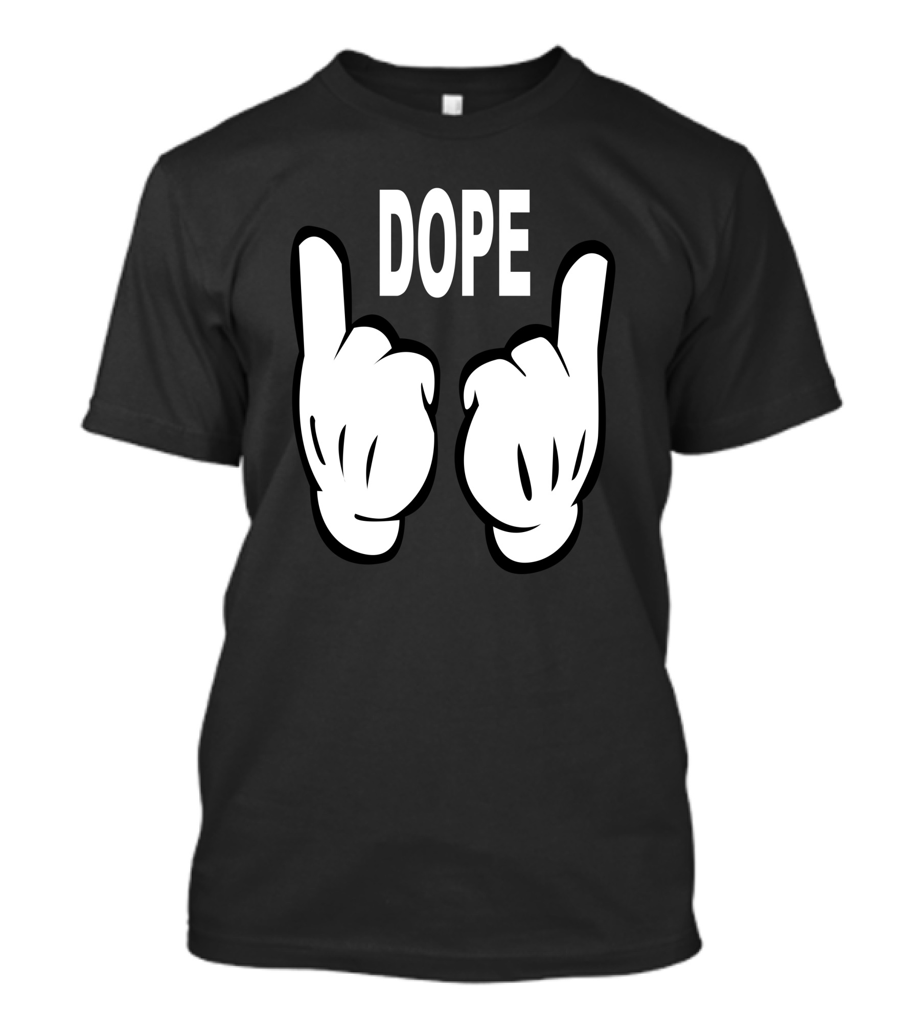 DOPE Cartoon Hands Gesture Iconic T-Shirt