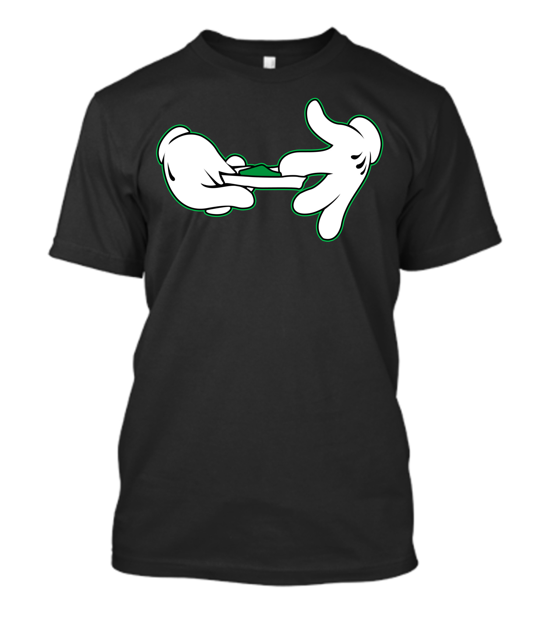 Cartoon Hands Rolling Joint Weed Pot 420 Cannabis Smoking T-Shirt