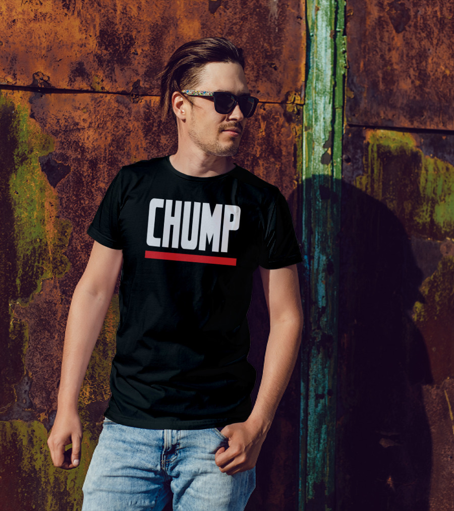 CHUMP Bold White Text With Red Underline T-Shirt