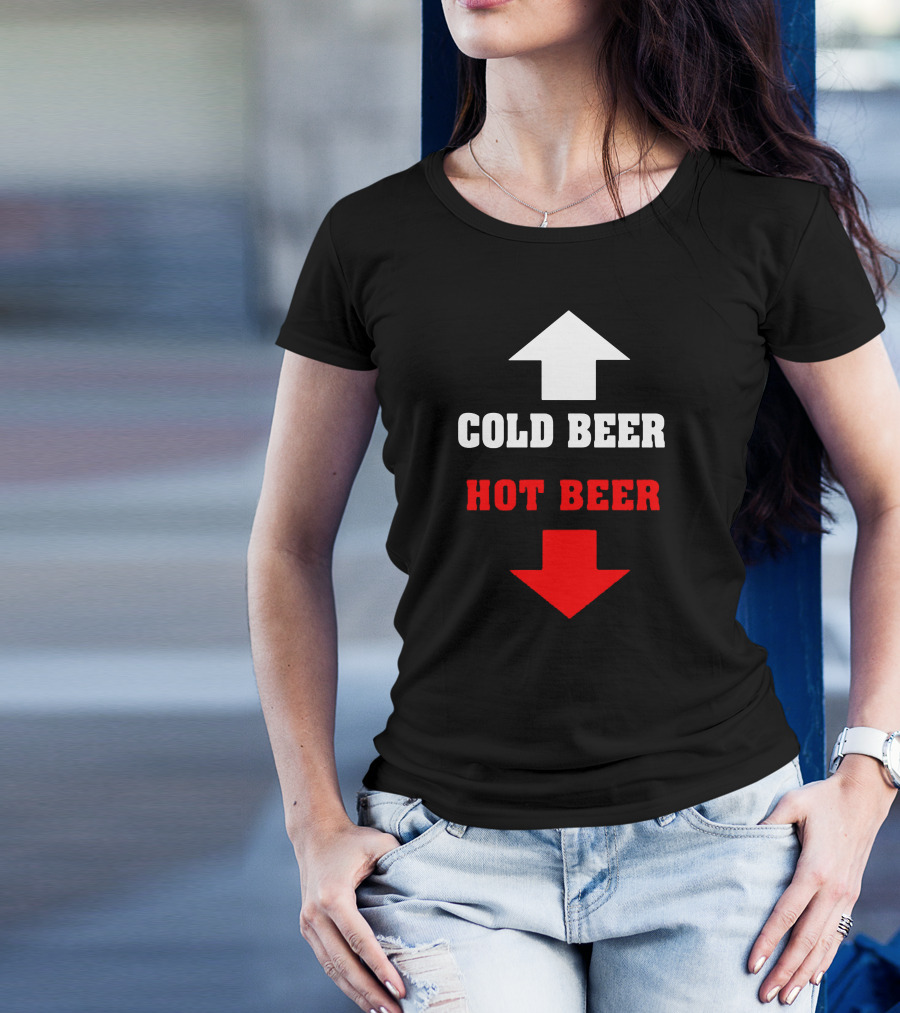 Cold Beer Hot Beer Up Down Arrows T-Shirt