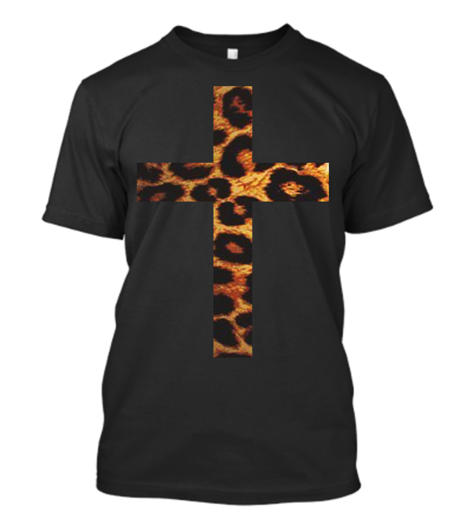 Croce Leopardata Leopard Print Cross T-Shirt