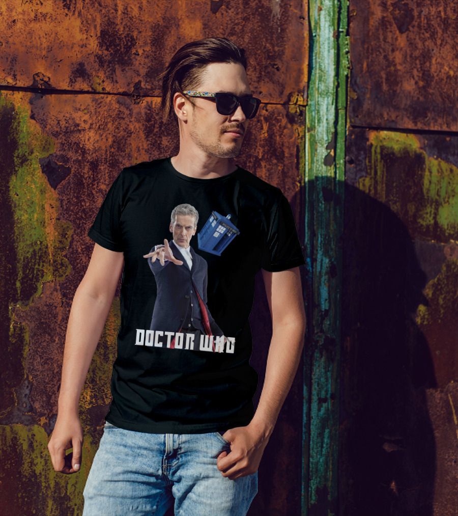 Doctor Who Time Lord Tardis Grey Tenth Doctor Image T-Shirt