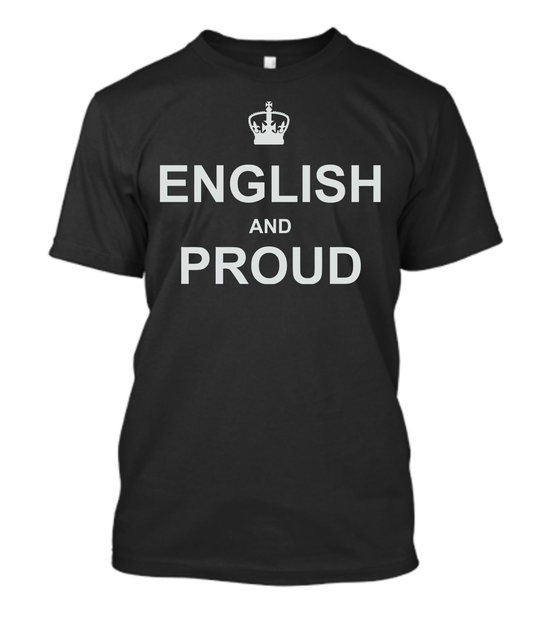 English And Proud Text With Crown T-Shirt