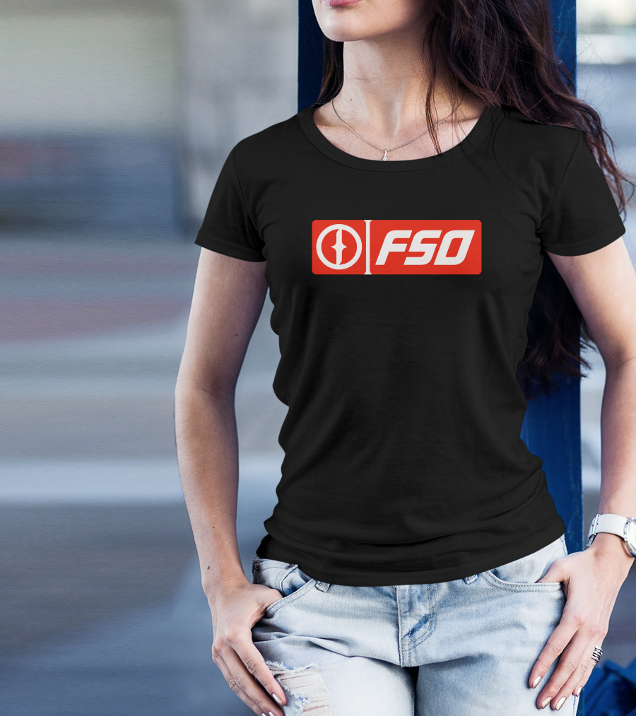 FSO Automotive Logo Red And White T-Shirt