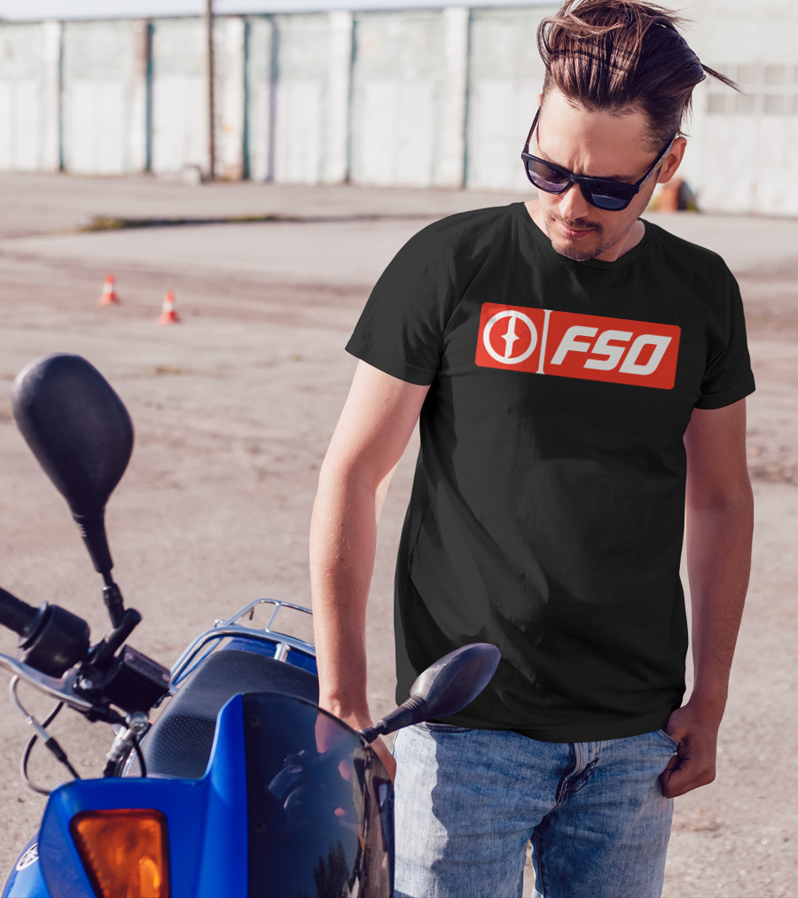 FSO Automotive Logo Red And White T-Shirt