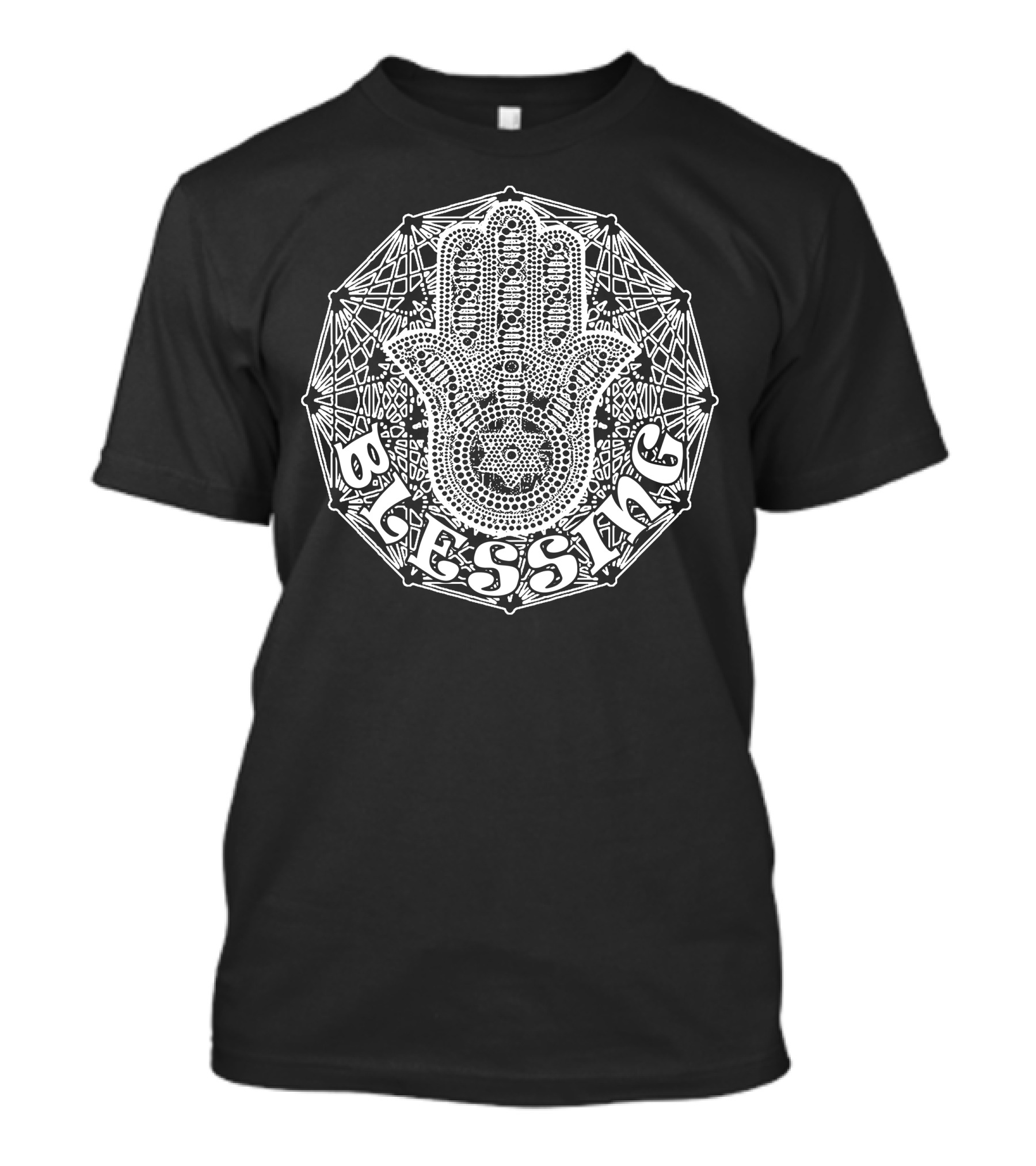 Hamsa Blessing Mandala With Intricate T-Shirt