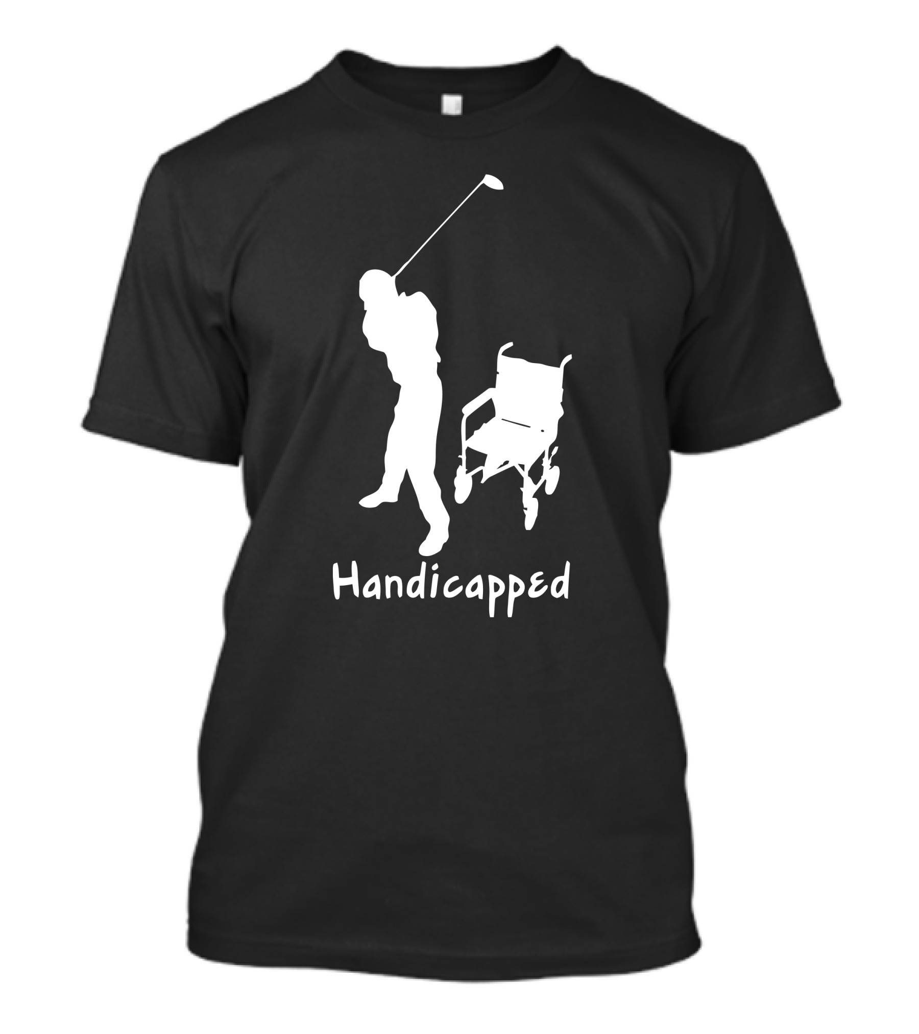 Handicapped Golfer Silhouette With Wheelchair T-Shirt