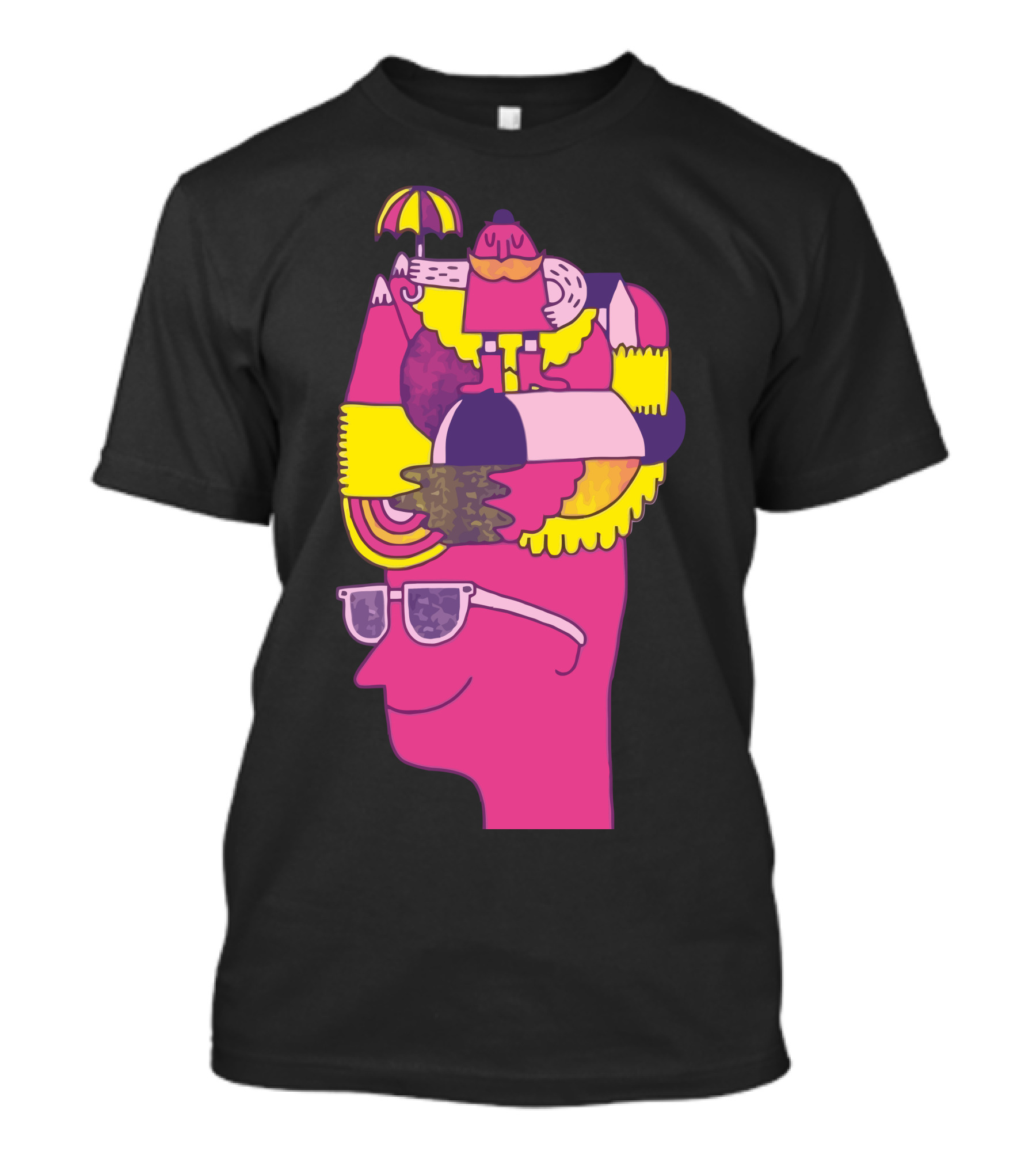 Holidays In Abstract Pop Art Style With Sunglasses And Umbrella T-Shirt