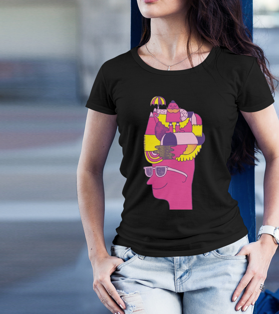 Holidays In Abstract Pop Art Style With Sunglasses And Umbrella T-Shirt