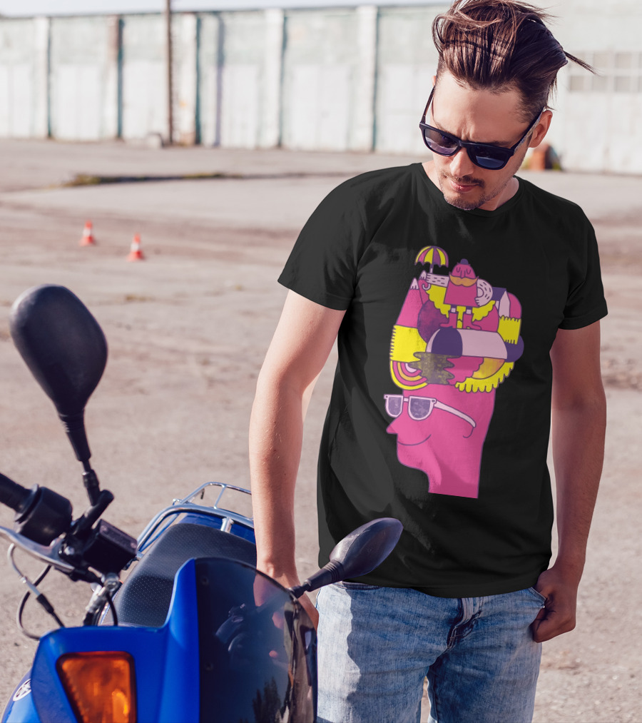 Holidays In Abstract Pop Art Style With Sunglasses And Umbrella T-Shirt