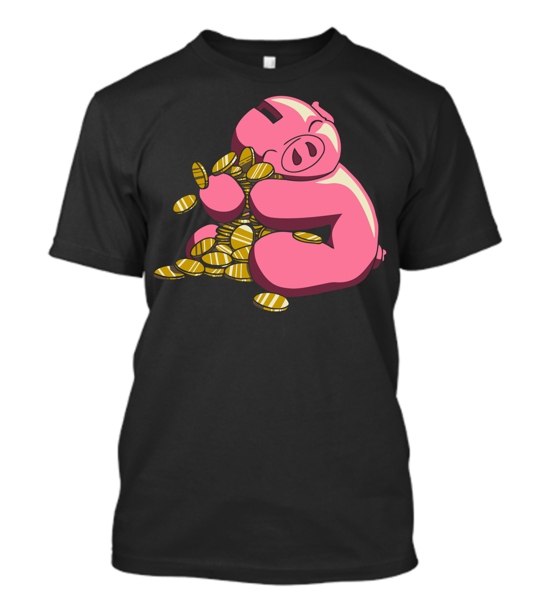Love Of Money Coins Piggy Bank Hug T-Shirt