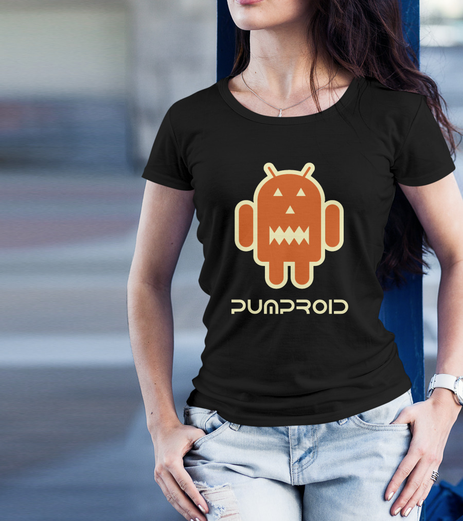 Halloween Pumpkin Android Mashup Pumpdroid T-Shirt