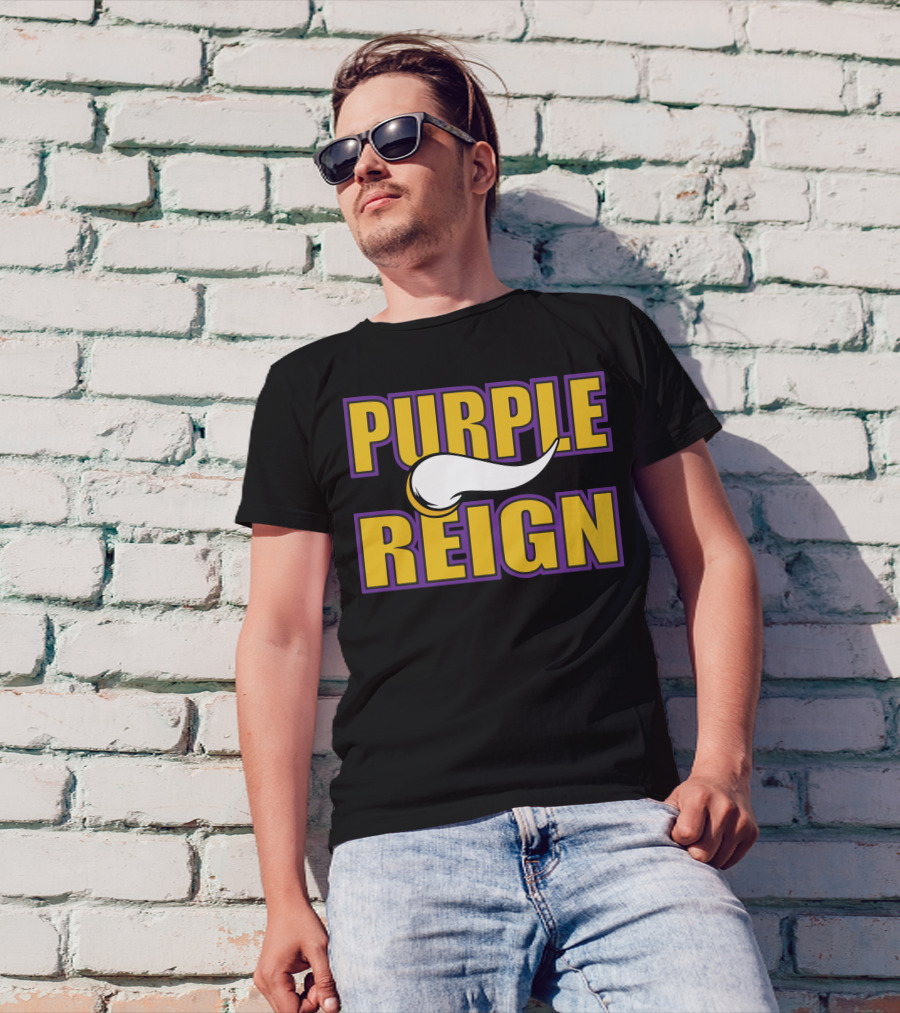 Purple Reign Vikings Horn Emblem T-Shirt