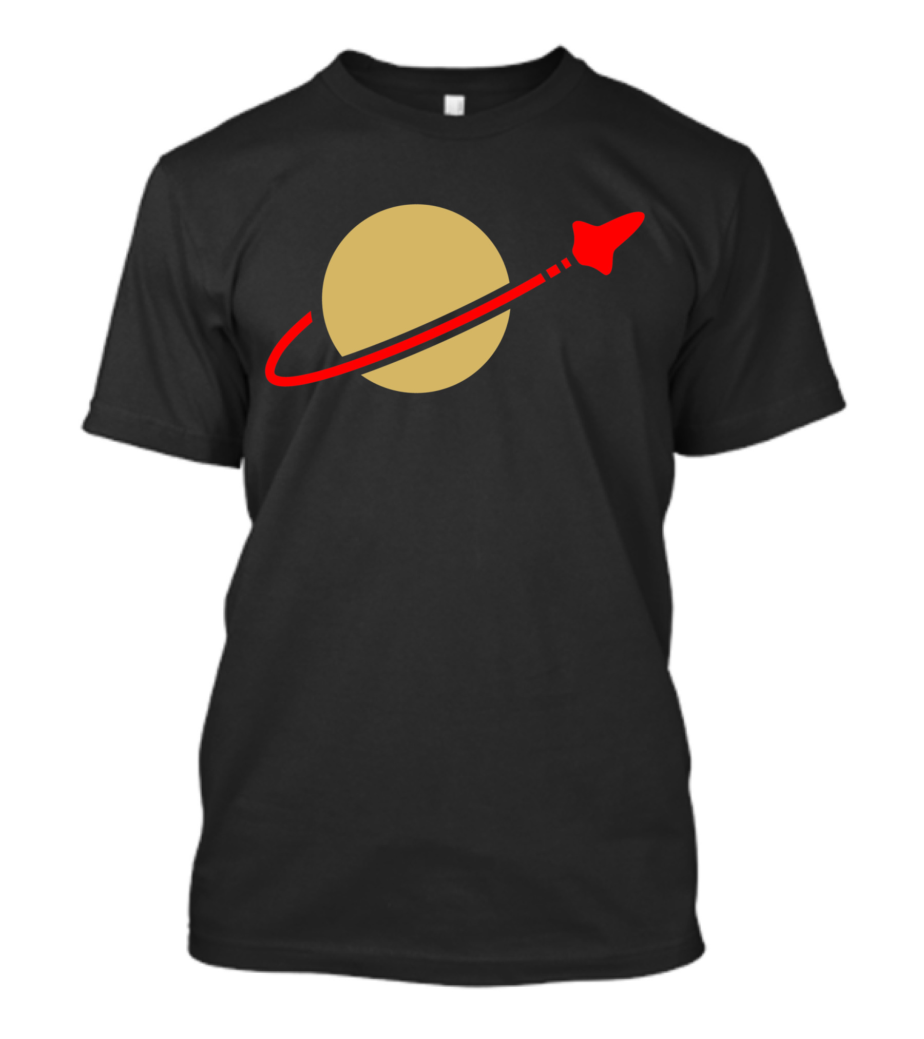 Retro Lego Space Classic Emblem With Red Planet And Rocket T-Shirt
