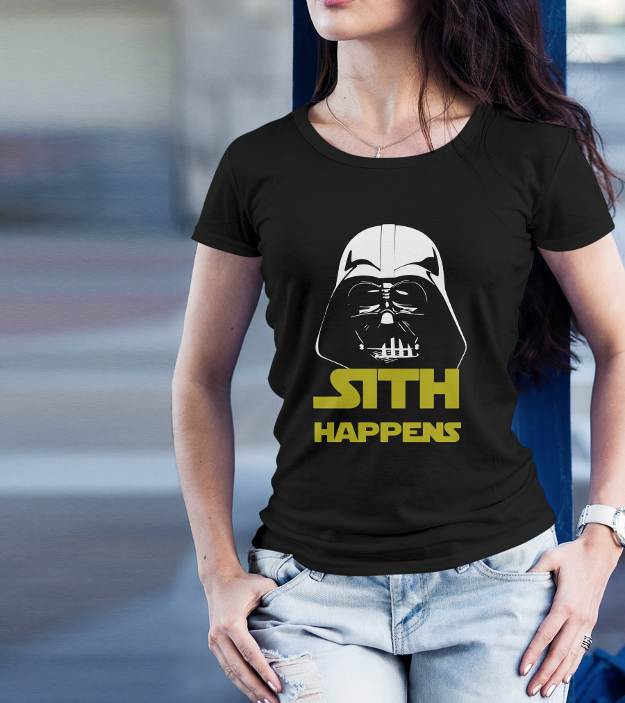 Darth Vader Sith Happens Funny Star Wars T-Shirt