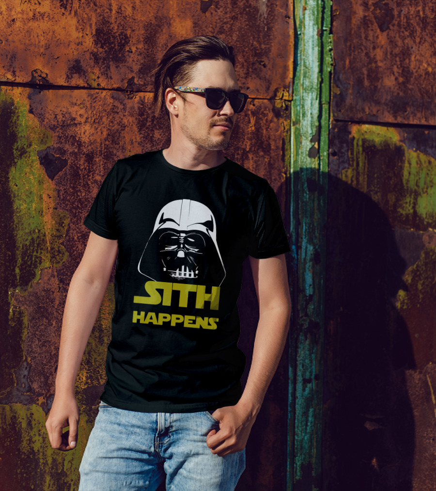 Darth Vader Sith Happens Funny Star Wars T-Shirt