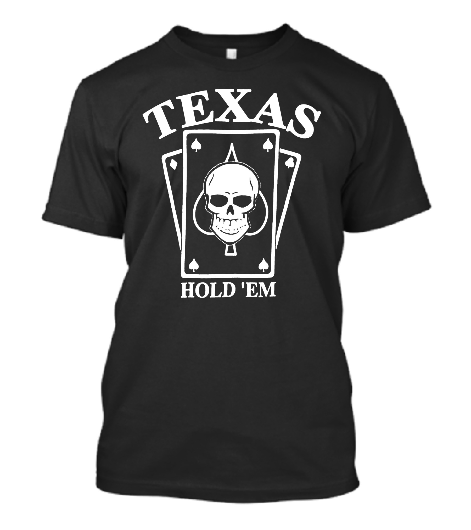 Texas Hold 'Em Skull Playing Cards T-Shirt