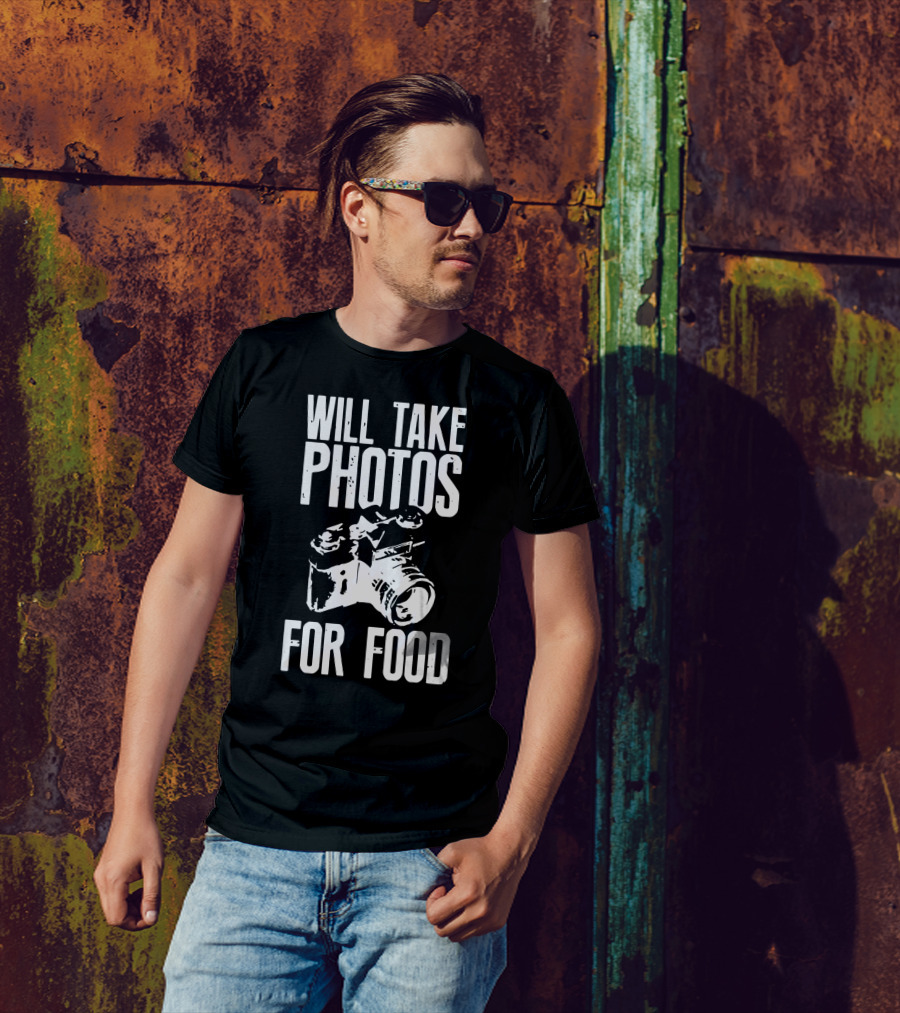 Will Take Photos For Food Vintage Camera Appeal T-Shirt
