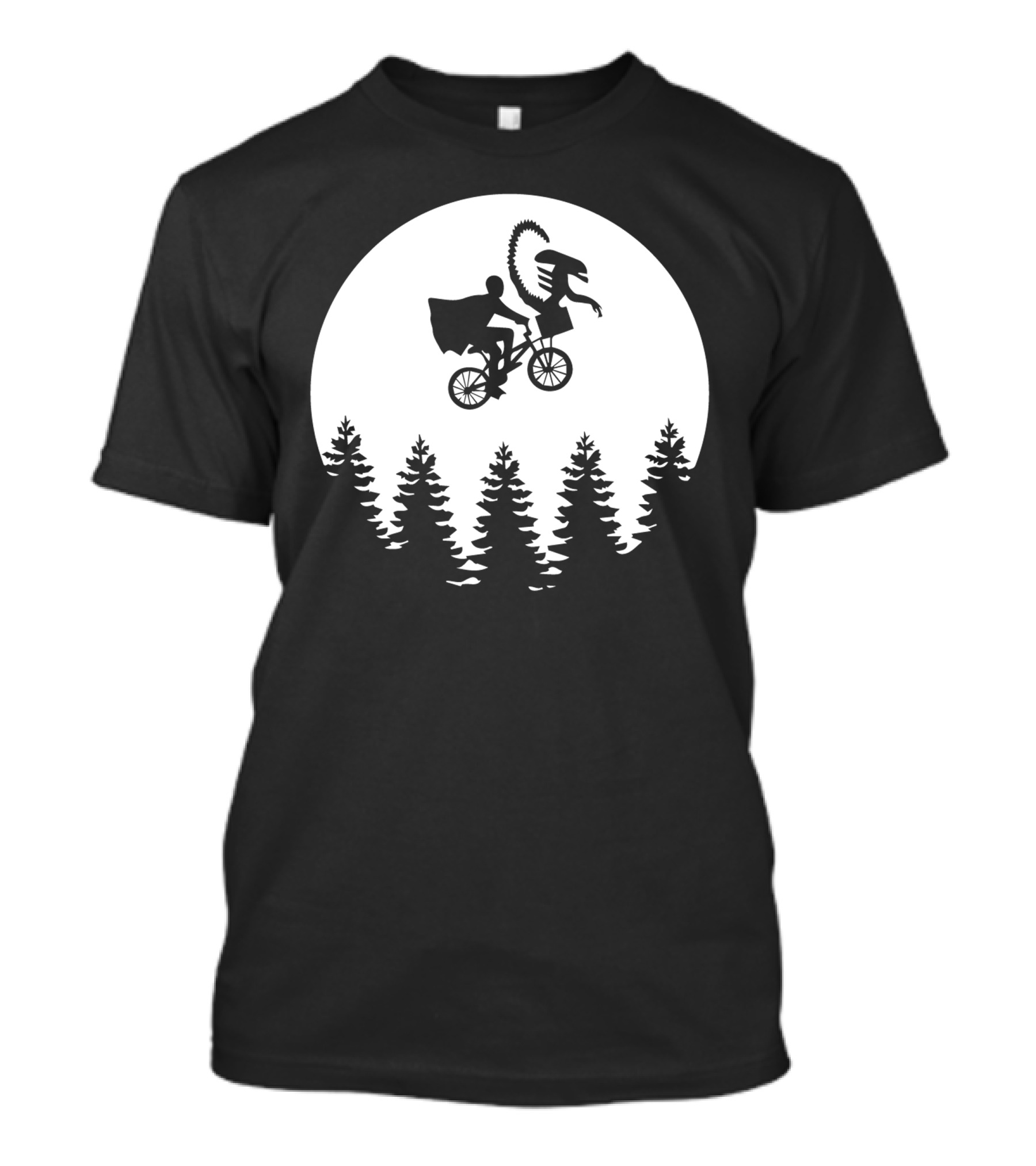 Xenomorph Phone Home Bicycle Moon T-Shirt