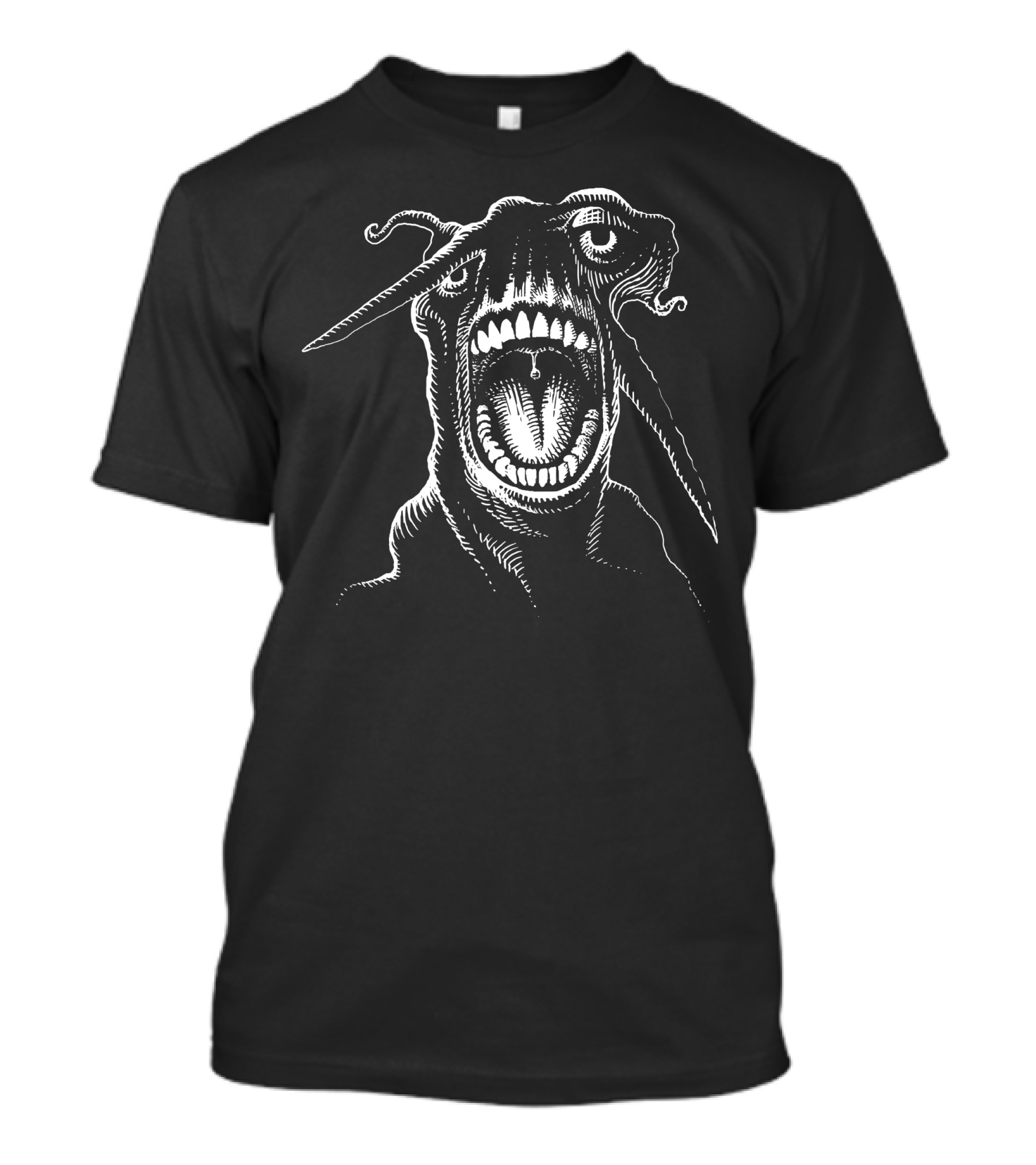 Alien Scream Horror Creature With Distorted Open Mouth T-Shirt