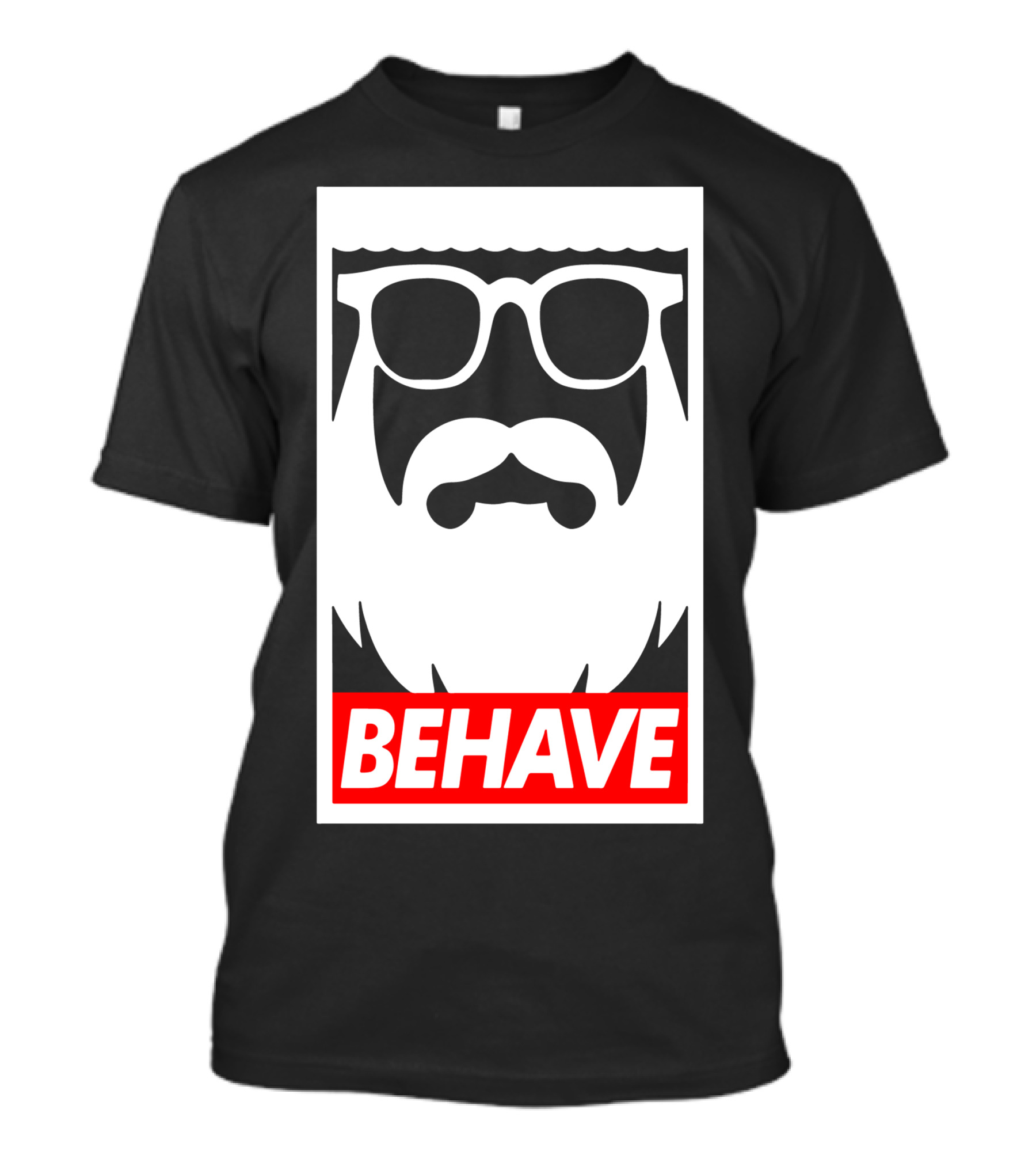 Behave Iconic Beard With Sunglasses T-Shirt