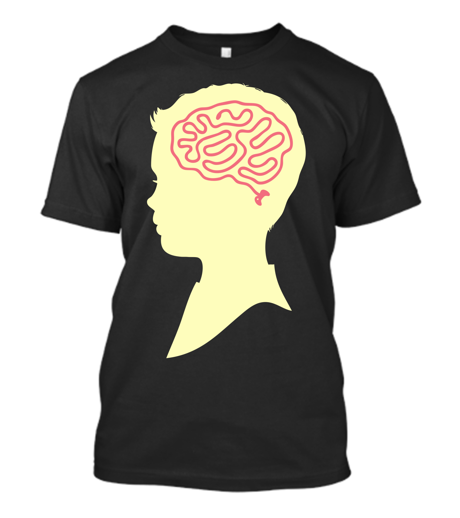 Big Ideas Brain Silhouette Profile T-Shirt