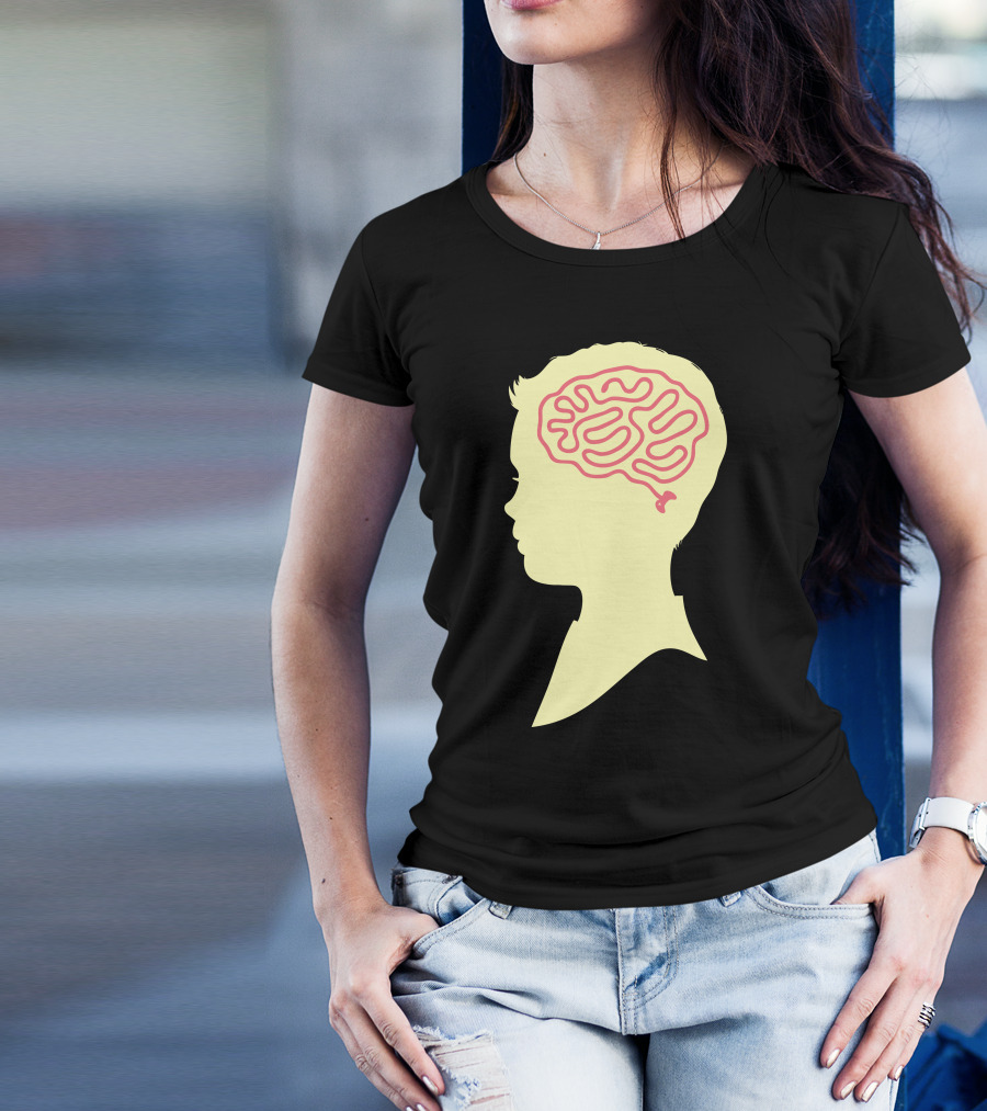 Big Ideas Brain Silhouette Profile T-Shirt