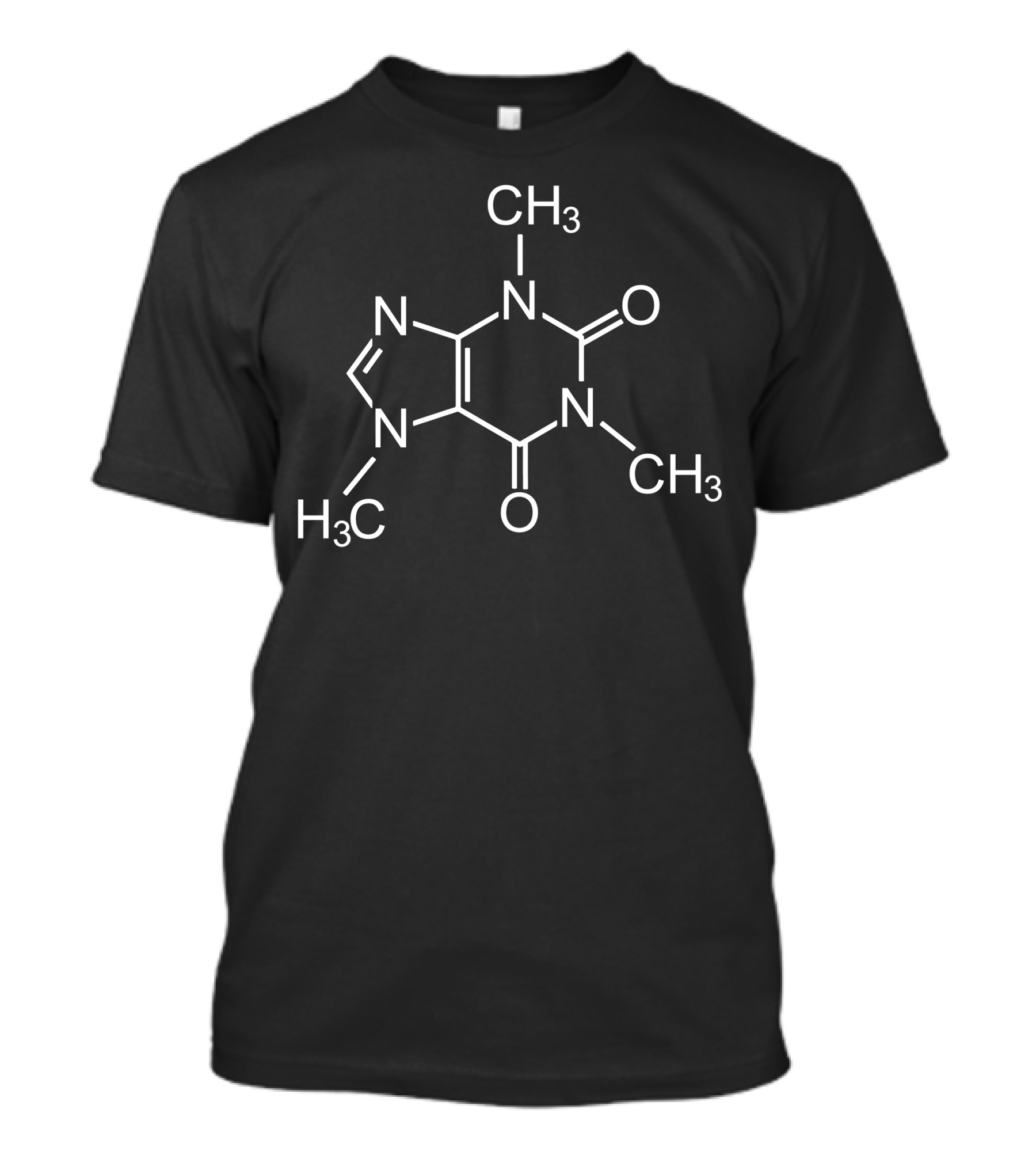 Caffeine Chemical Structure Molecule Formula T-Shirt
