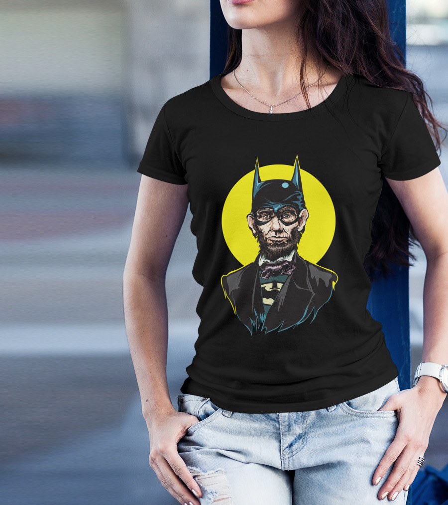Abraham Lincoln Batman Mashup Caped Emancipator T-Shirt