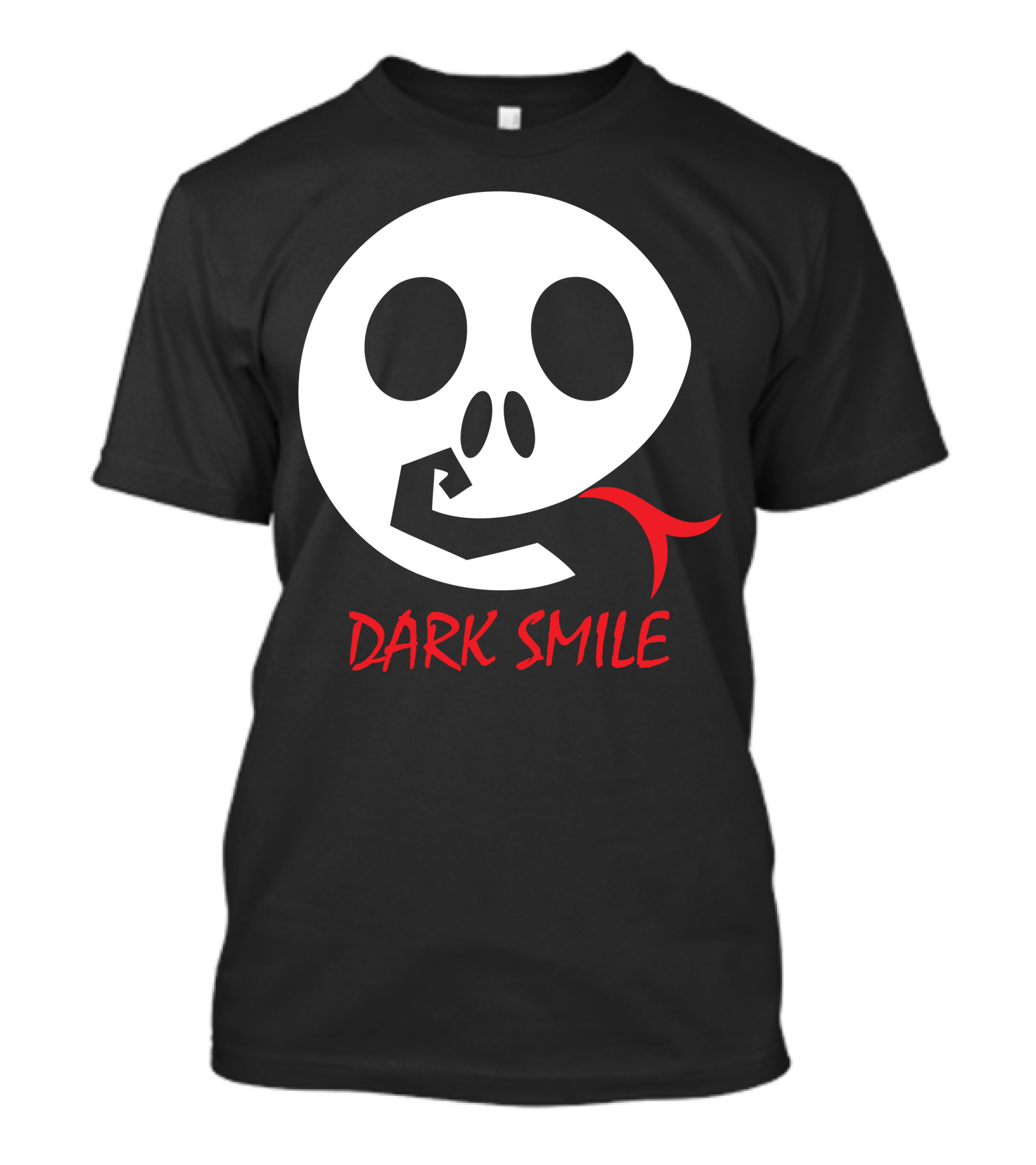 Dark Smile Skull With Mischievous Red Tongue And Fist T-Shirt