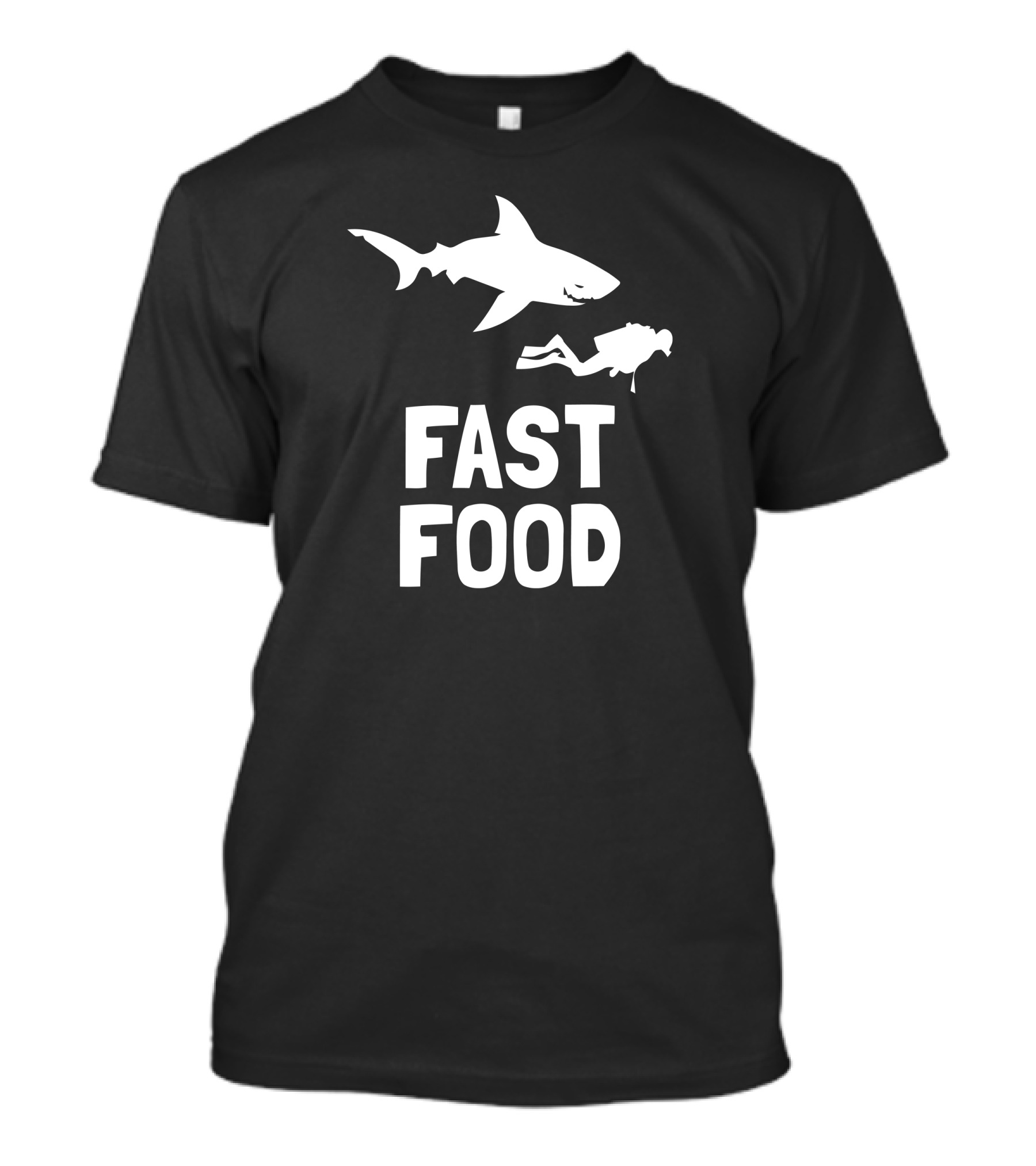 Diver Fast Food Shark Scuba T-Shirt