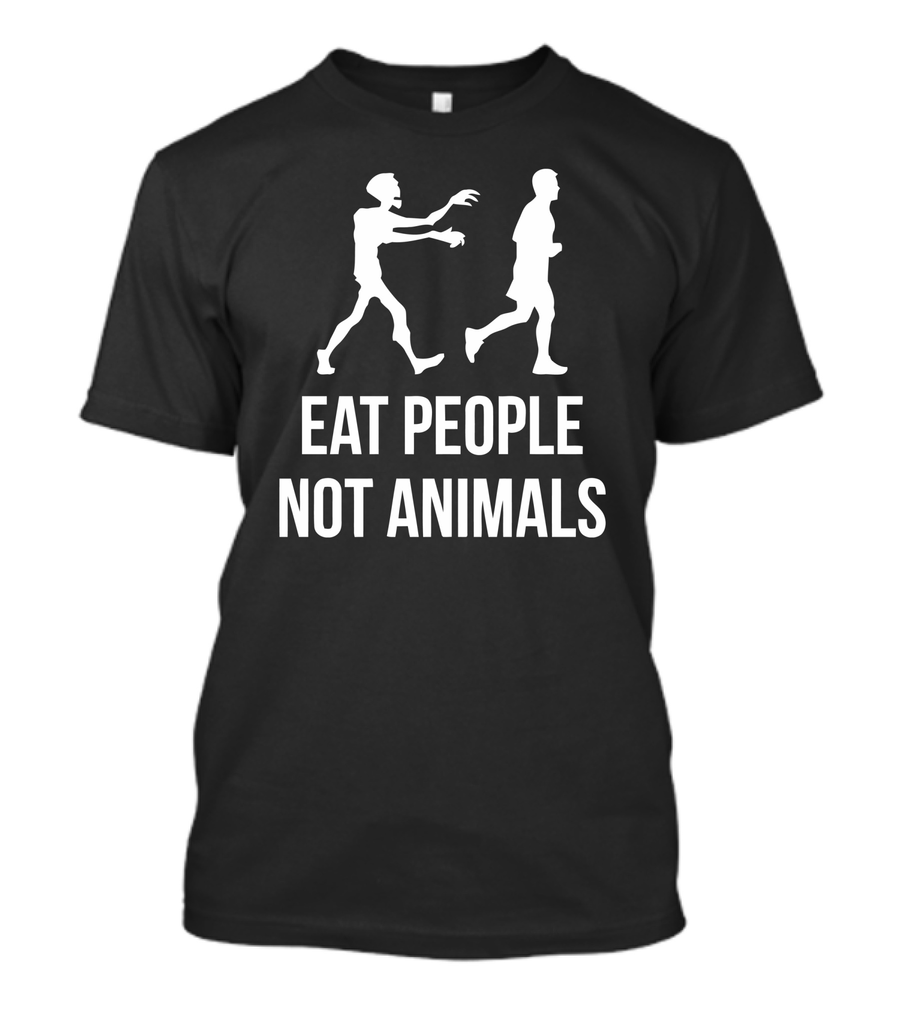 Zombie Eating People Not Animals Vegan Horror Comedy T-Shirt