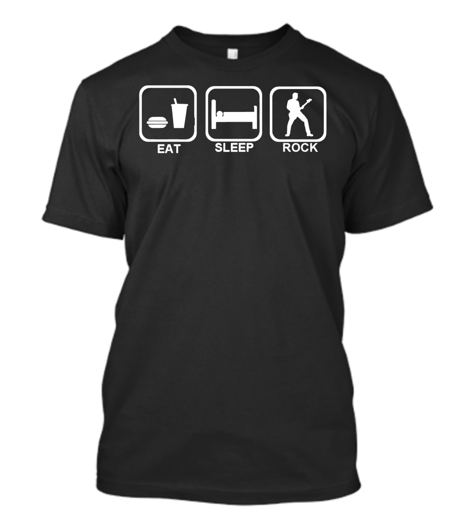 Eat Sleep Rock Music Lifestyle Icons T-Shirt