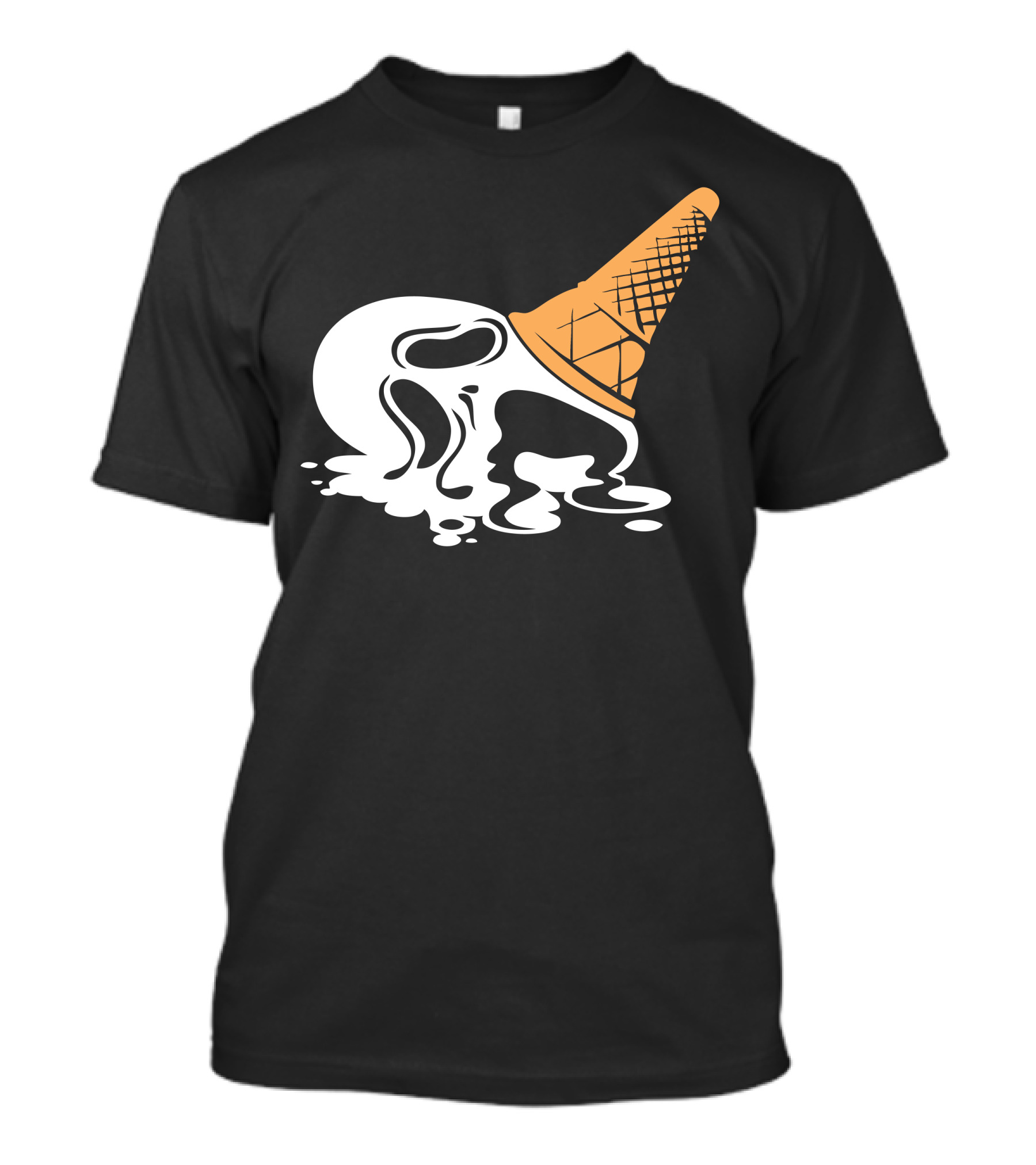 Melting Ghost Face Ice Cream Cone T-Shirt