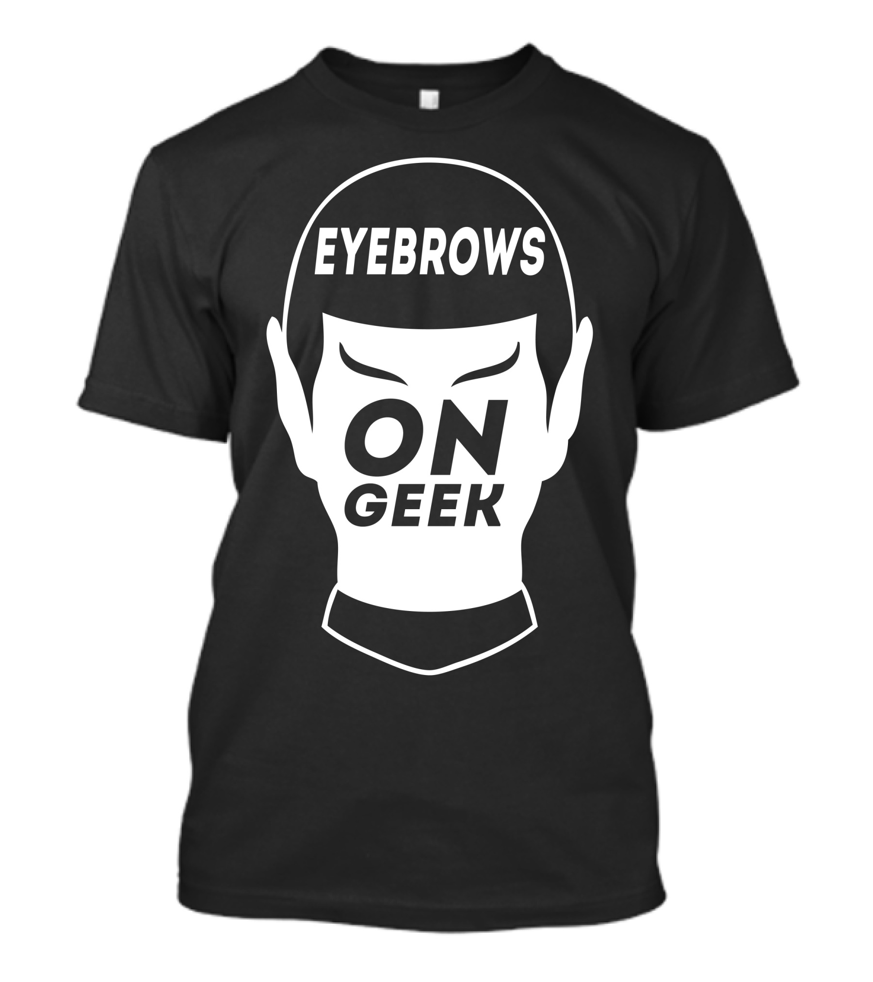 Eyebrows On Geek Spock Silhouette Star Trek Fan تee T-Shirt