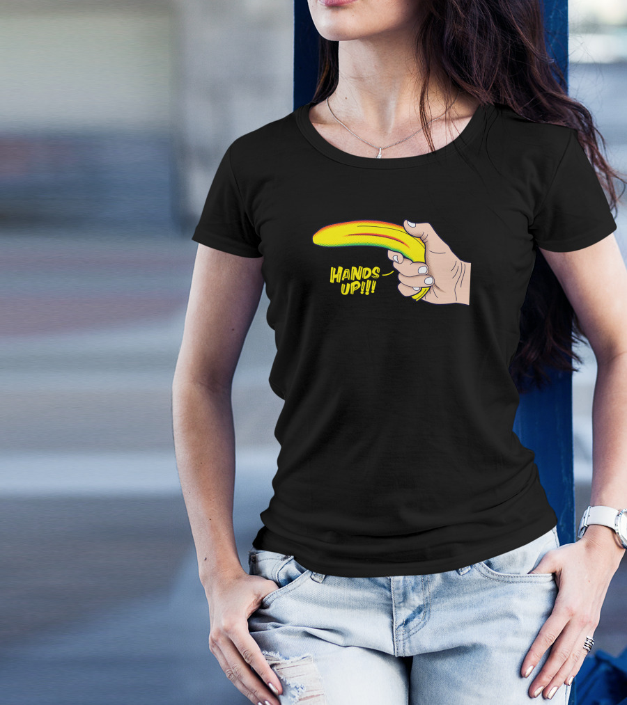 Hands Up Banana Comic T-Shirt