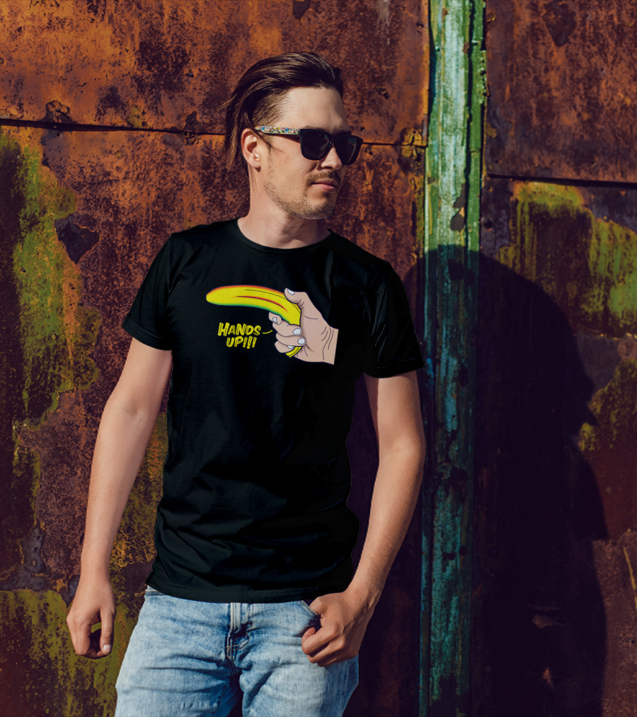 Hands Up Banana Comic T-Shirt