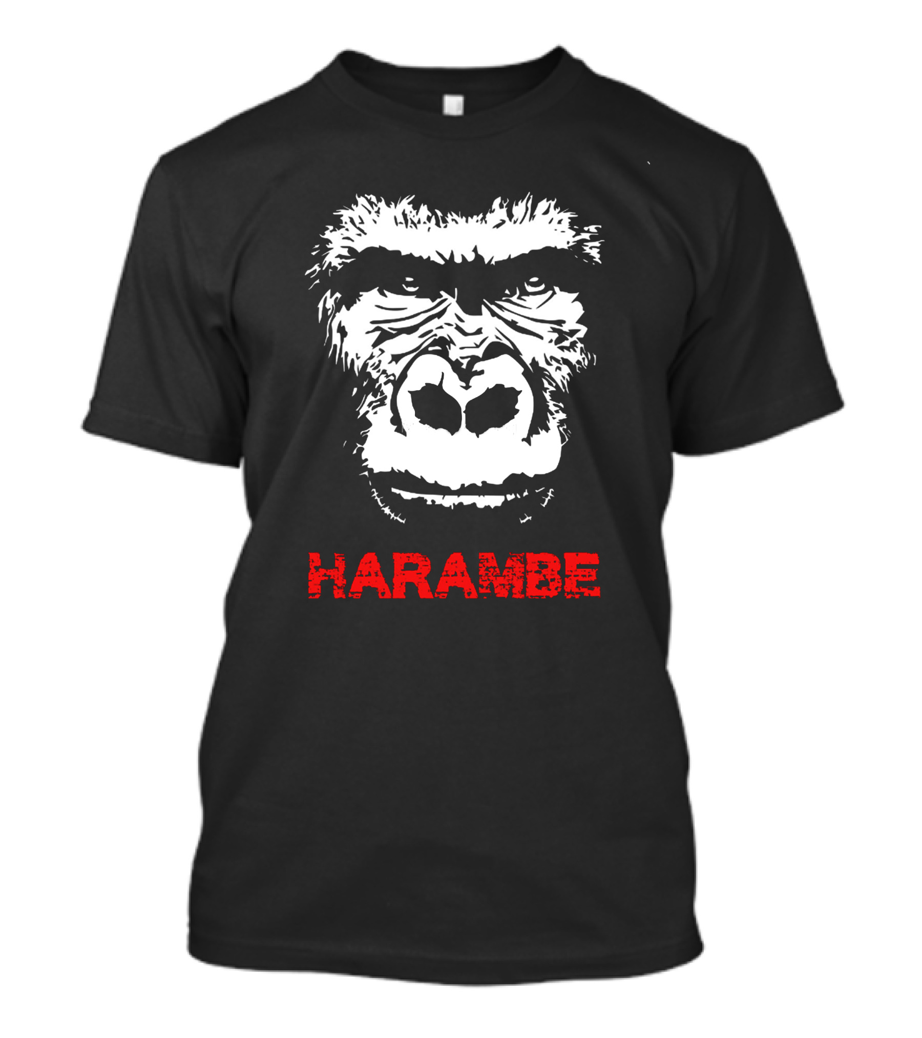Harambe Black And White Face T-Shirt