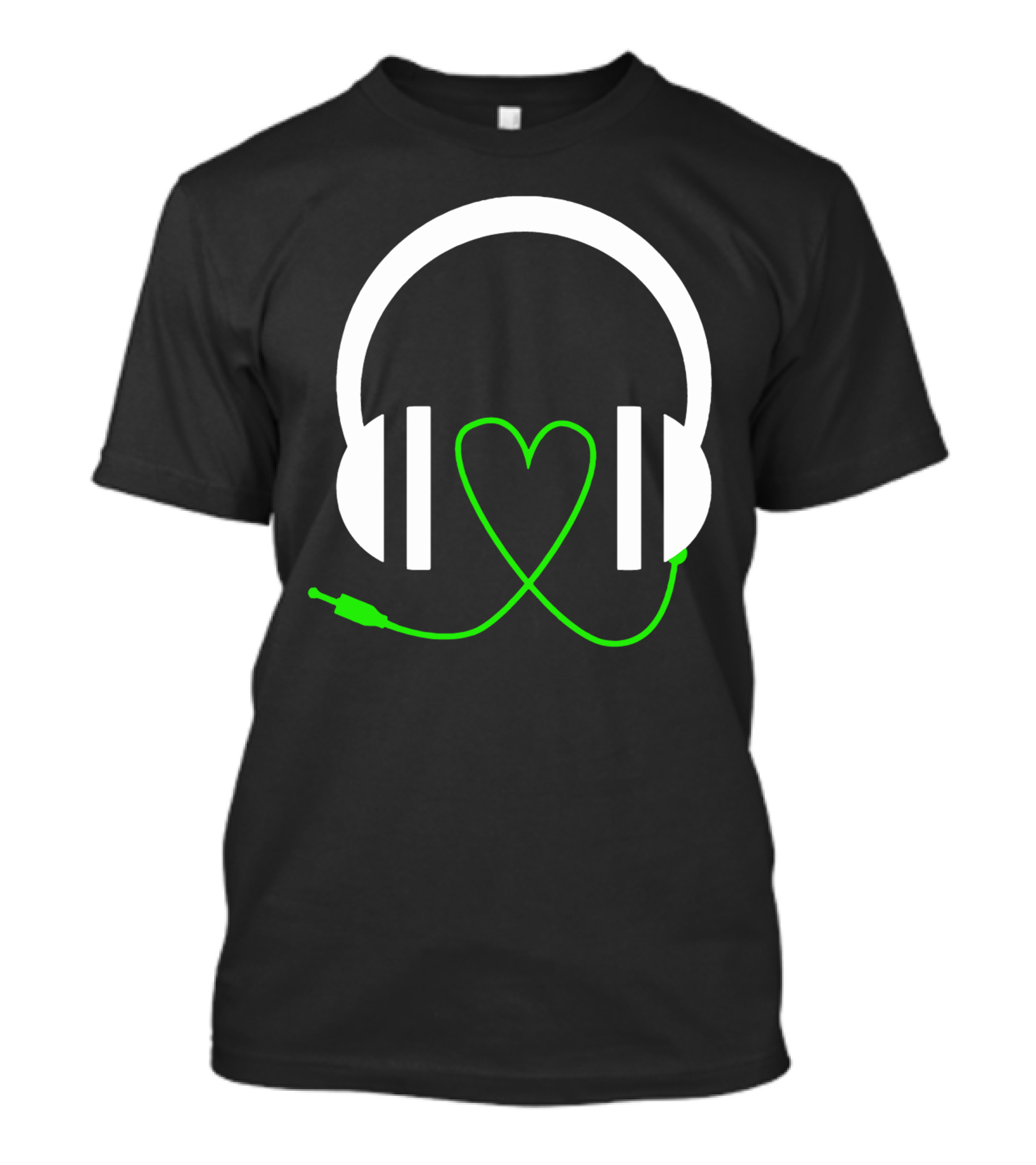 Headphones Heartbeat Club Rave Dance T-Shirt
