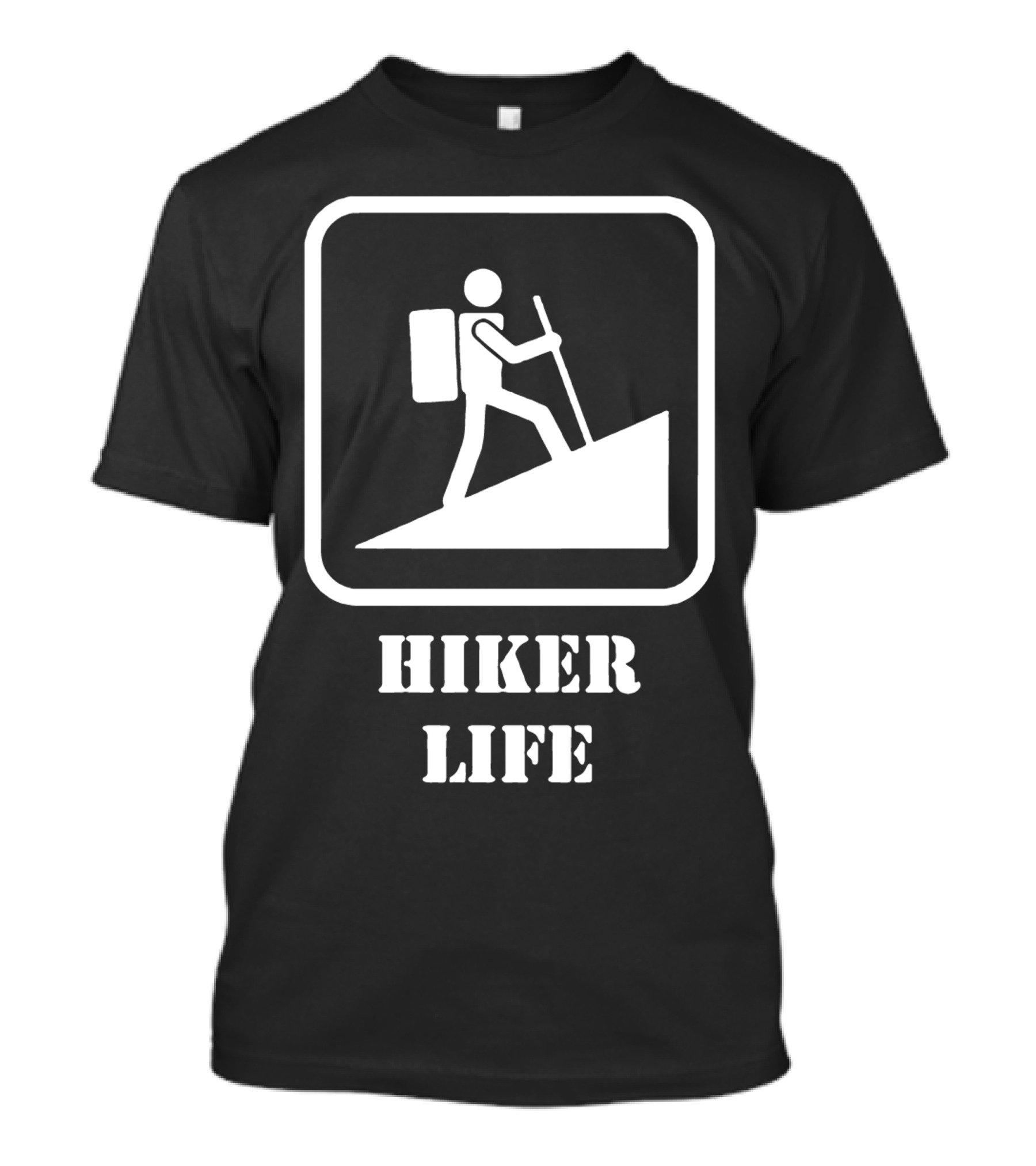 Hiker Life Mountain Adventure Icon Backpacking T-Shirt
