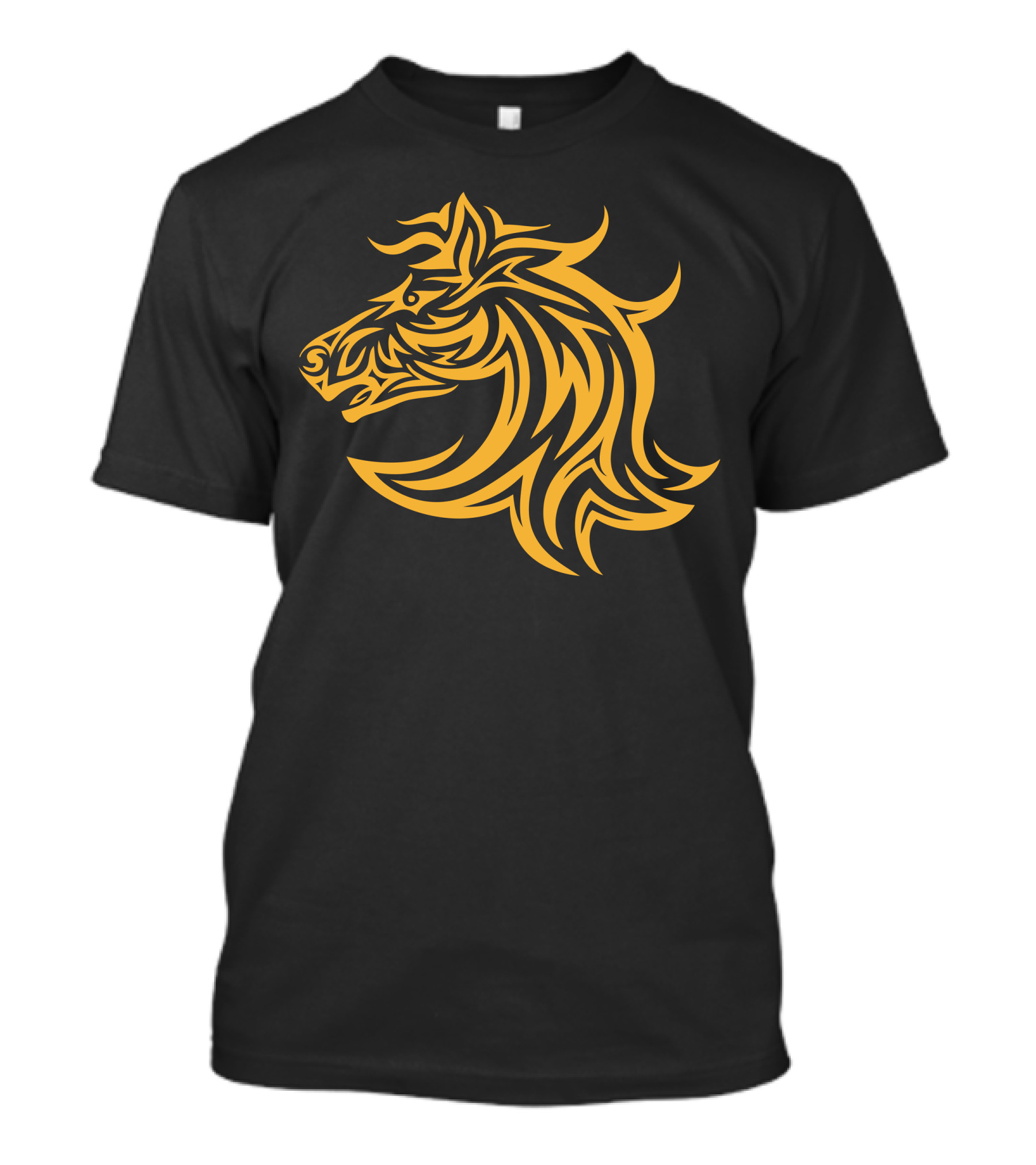 Horse Face Tribal Style Graphic Wild Stallion T-Shirt