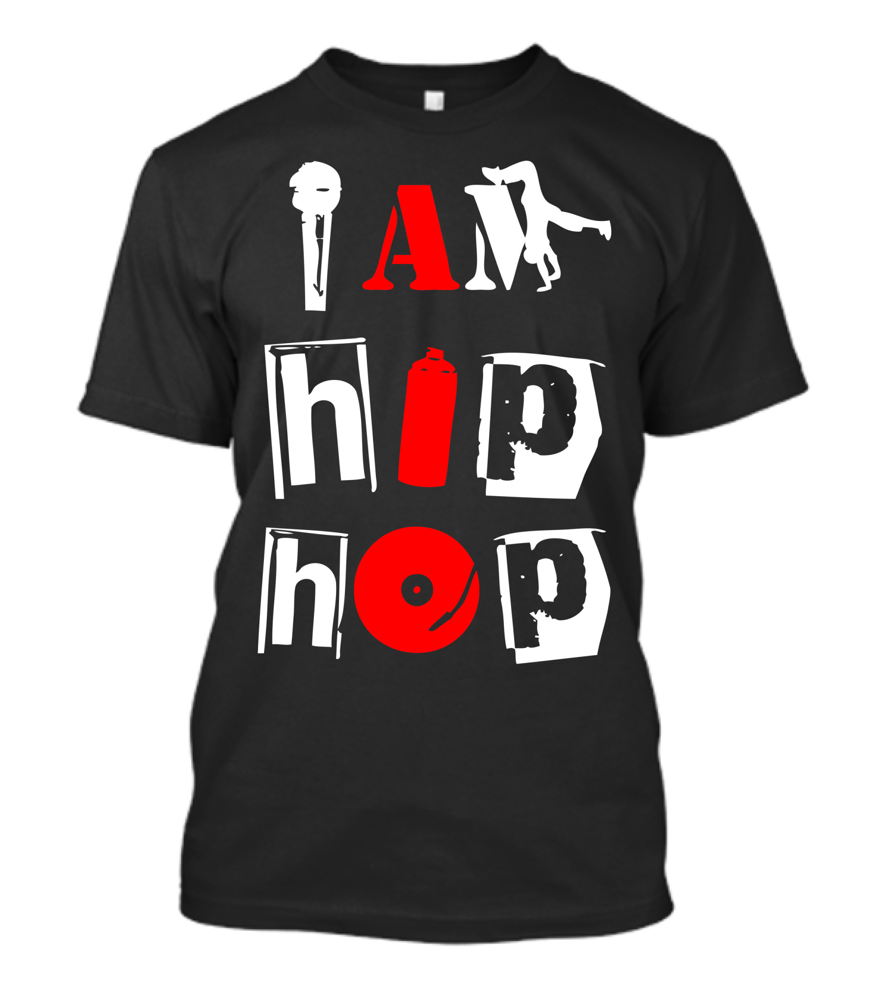 I Am Hip Hop Breakdancer Spray Paint Record T-Shirt