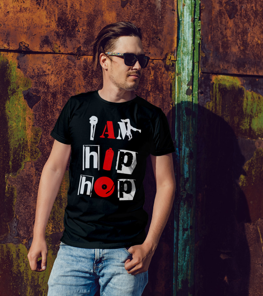 I Am Hip Hop Breakdancer Spray Paint Record T-Shirt