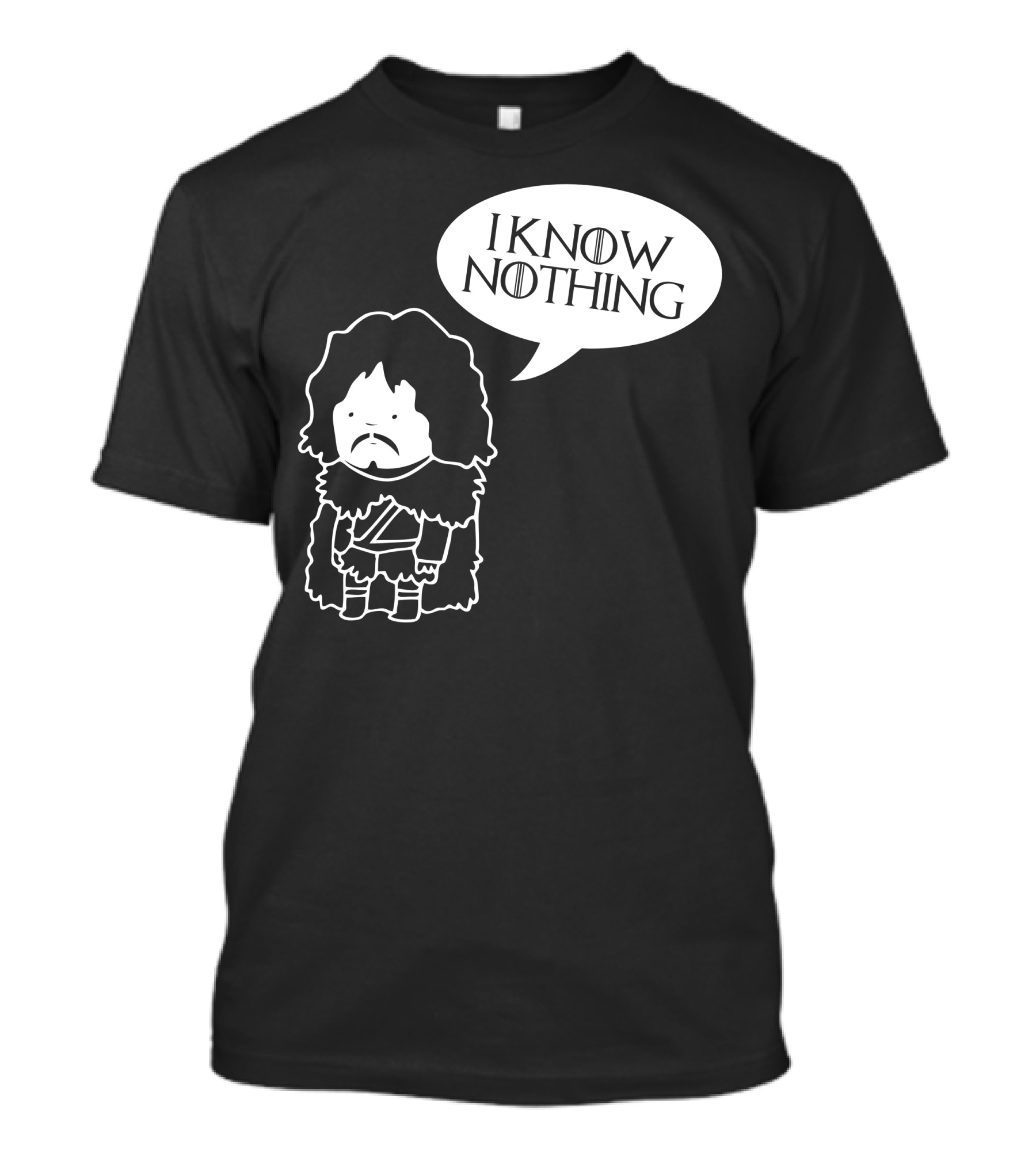 I Know Nothing Chibi Character Speech Bubble T-Shirt
