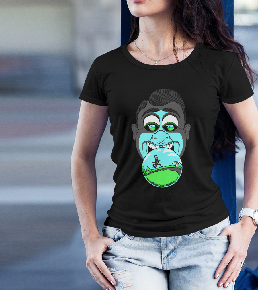 I See No Hand Surreal Face Landscape Illusion T-Shirt