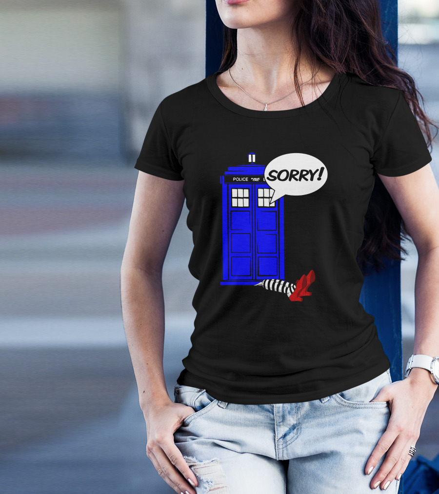 Knockknock Police Box Sorry Wizard Shoes T-Shirt