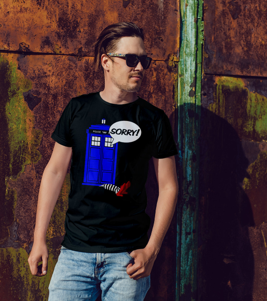 Knockknock Police Box Sorry Wizard Shoes T-Shirt